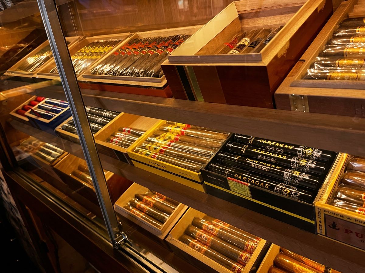 Open-box cigar display