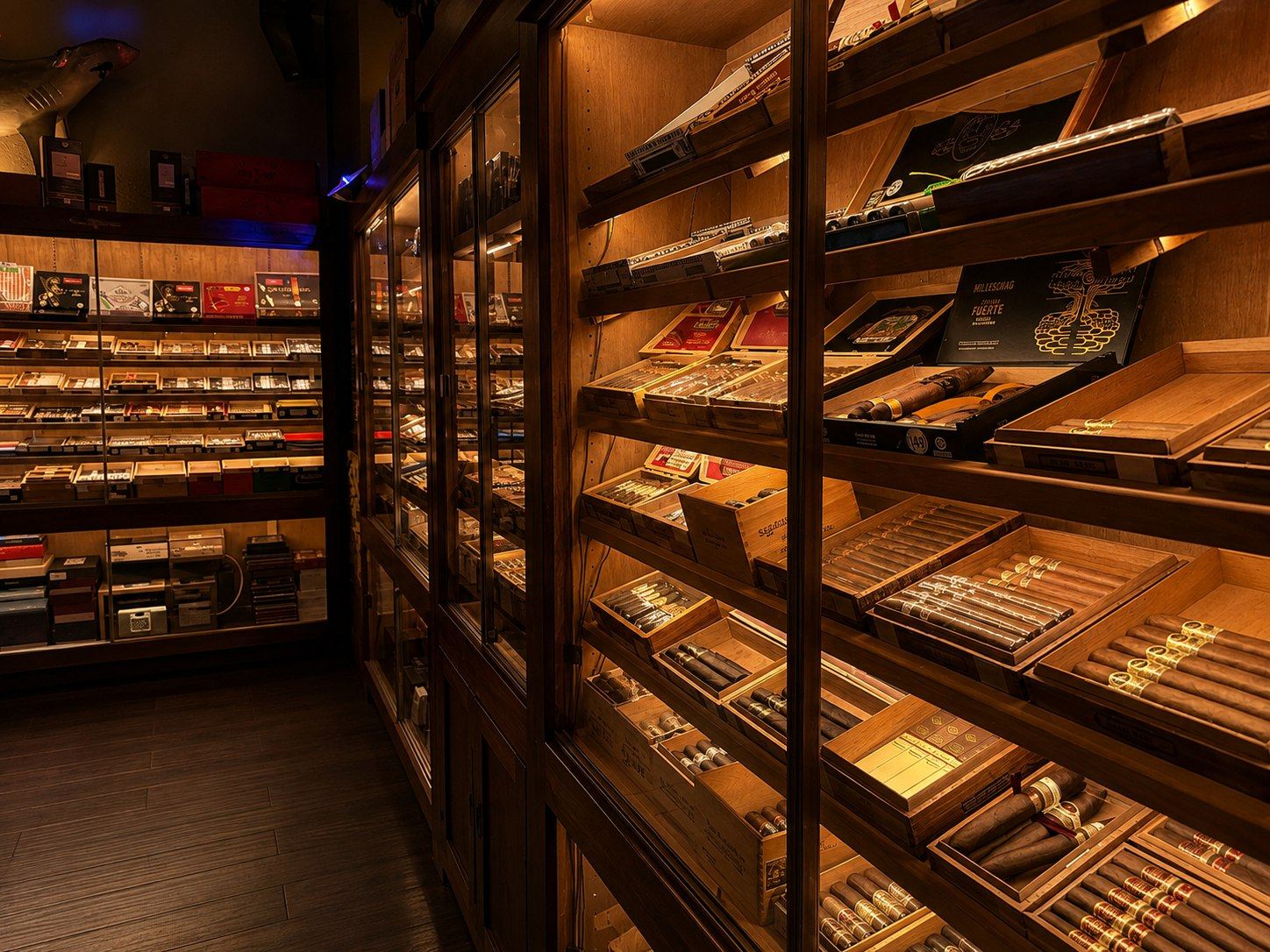 The cigar humidor at Cigar Republic USA