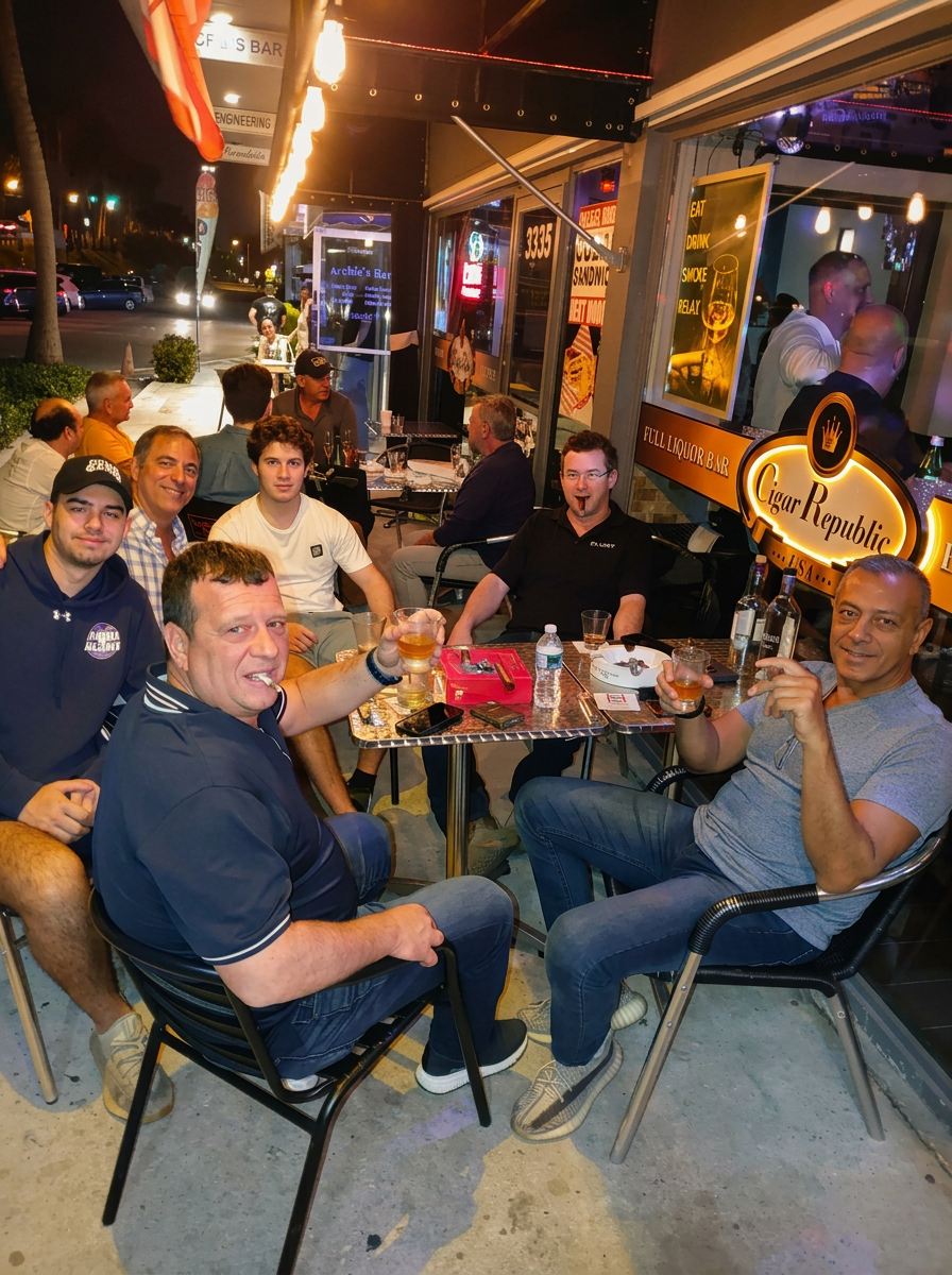 Friends on the patio